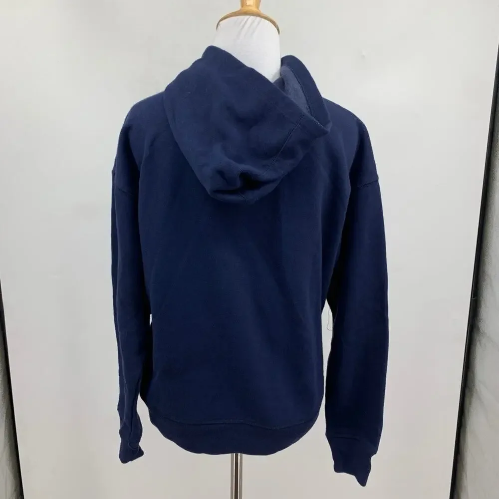 Gap Sweatshirt Girls XL Extra Large 12 Navy White Arch Logo Fleece Lined Hoodie